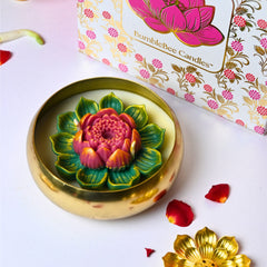 Luxury Serene Lotus Urli Candle Gift Box
