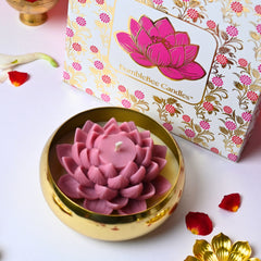 Luxury Divine Lotus Urli Candle Gift Box