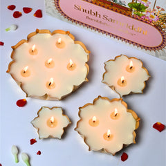 Shubh Samriddhi Lotus Urli Candle Gift Set