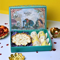 Modak Candle with Urli Gift Set