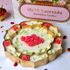Shubh Samriddhi Divided Lotus Urli Candle Gift Box