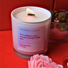 Wood wick quote Candle