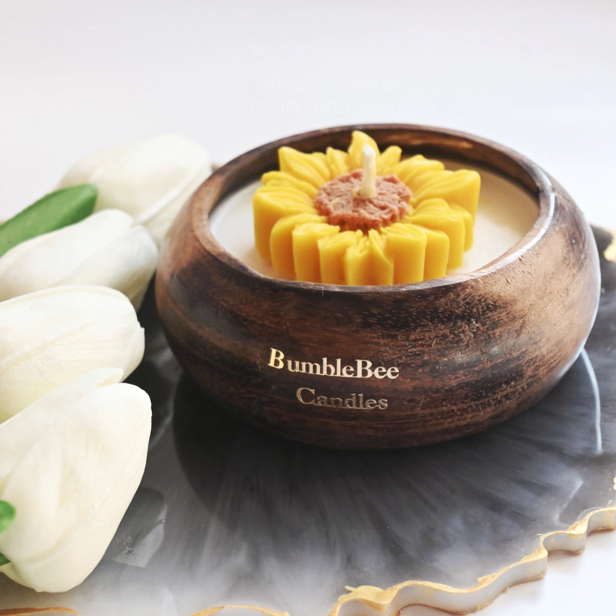 Sunflower Wooden Urli