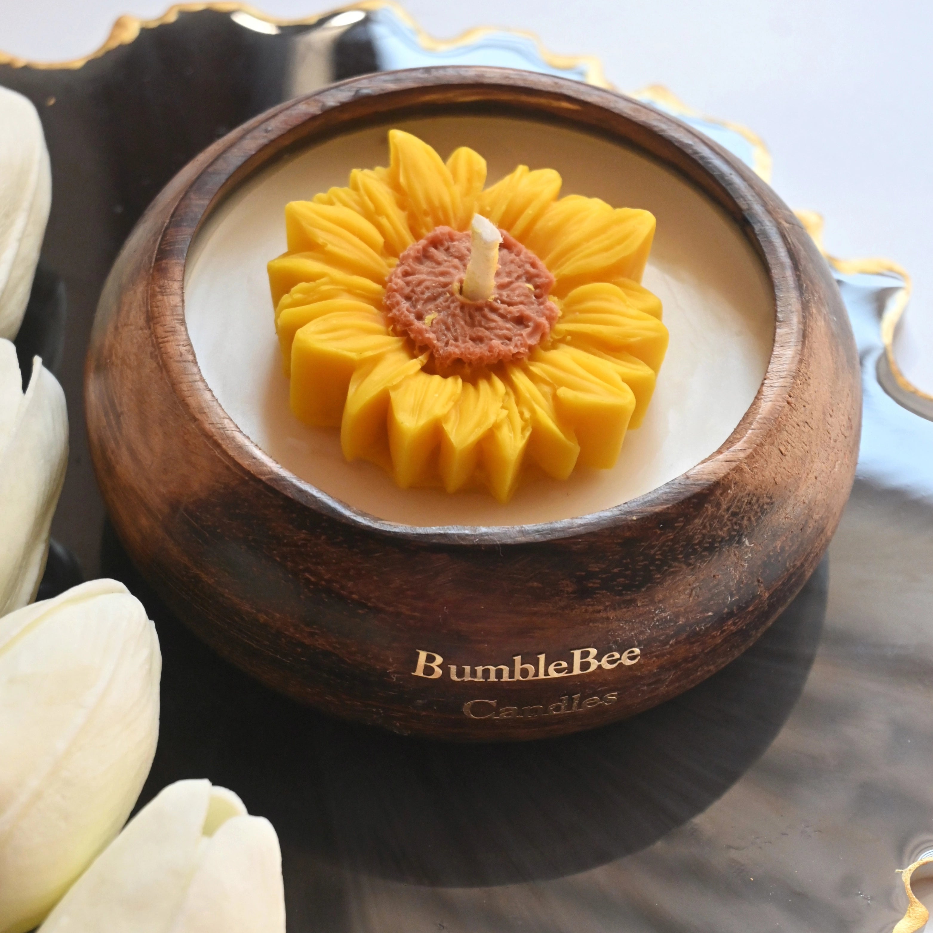 Sunflower Wooden Urli