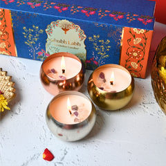 Shubh Labh - Luxury Metal Jar Set