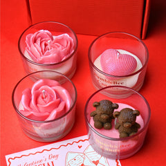 Valentine candle gift set