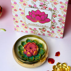 Luxury Serene Lotus Urli Candle Gift Box