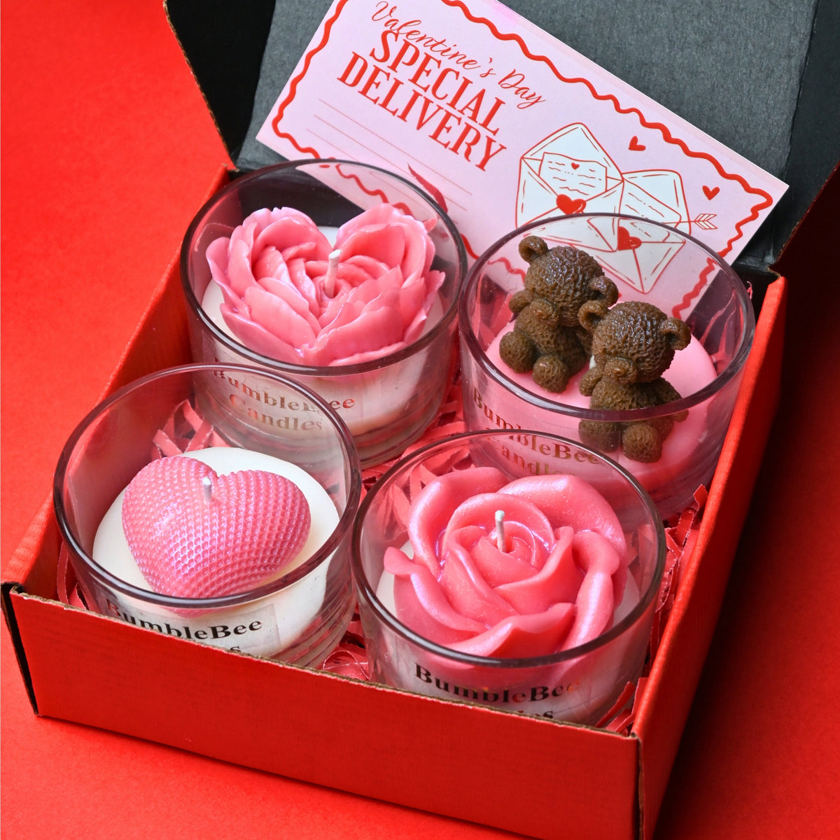 Valentine candle gift set