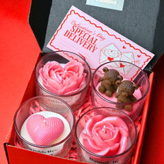 Valentine candle gift set