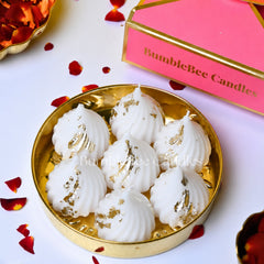 Modak Candles Set of 6 : White Color