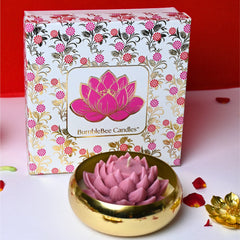 Luxury Divine Lotus Urli Candle Gift Box