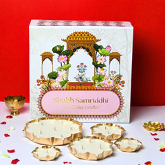 Shubh Samriddhi Lotus Urli Candle Gift Set